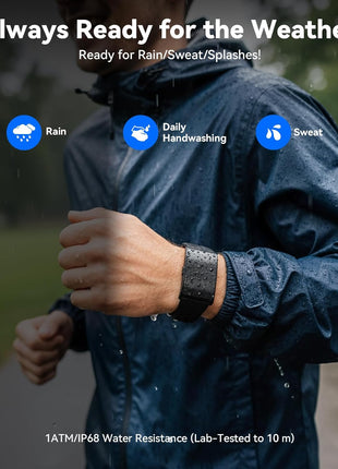 Smart Bracelet for Men Women, Activity Health Fitness Trackers with 60-Day Battery Life, 24/7 Continuous Heart Rate Blood Pressure SpO2 HRV Stress Sleep Monitor, 170+ Sports Modes, Sub-Free