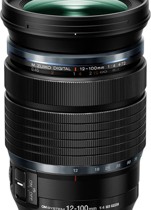 OM SYSTEM Olympus M.Zuiko Digital ED 12-100mm F4.0 is PRO for Micro Four Thirds System Camera, High Magnification Zoom Lens, Weather Sealed Design, MF Clutch, L-Fn Button