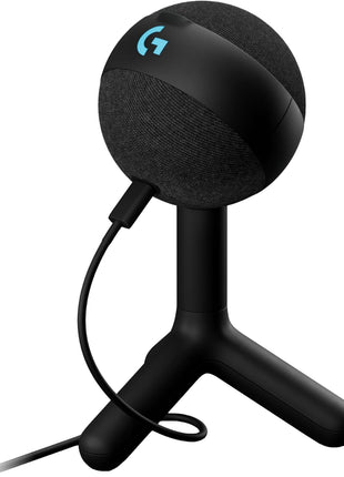 Logitech G Yeti Orb Condenser RGB Gaming Microphone with LIGHTSYNC, USB Mic for Streaming, Cardioid, USB Plug and Play for PC/Mac - Black