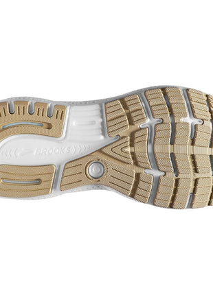 Brooks Women’s Ghost 16 Neutral Running Shoe - White/Grey/Estate Blue - 9 Medium