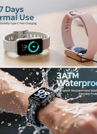 Fitness Tracker for Men & Women with 1.47inch HD Display, Heart Rate & SpO2 Tracking, Sleep & Activity Monitor, 100+ Sports Modes, 3ATM Waterproof Smart Band, Works with Android & iOS, Black
