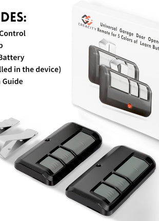 2 for LiftMaster Chamberlain Craftsman Garage Door Opener Remote | Universal, Security Rolling Code Technology, Long Distance Remote, Multichannel, Replacement for 893LM 893Max