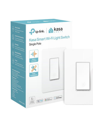 Kasa Smart Light Switch HS200, Single Pole, Needs Neutral Wire, 2.4GHz Wi-Fi Light Switch Works with Google Home, UL Certified, No Hub Required, White | 2.4GHz Wi-Fi, Works with Alexa & Google Home, UL Certified, No Hub Required, White