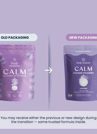 BodyRestore Shower Steamers Aromatherapy, Self Care Gifts, Calm 15 Pack