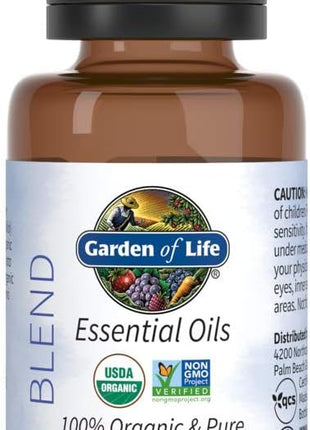 Garden of Life Essential Oils, 100% Organic and Pure Lavender Essential Oil Plus Ylang Ylang & Chamomile - Sleep Blend for Diffusers, Home, Skin & Body Care - Calming, Relaxing, Peaceful, 0.5 fl oz