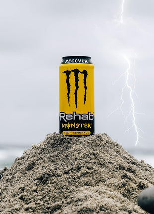 Monster Rehab Tea + Lemonade + Energy, Energy Drink 15.5 Ounce | Energy Iced Tea, Pack of 15