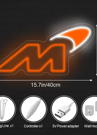 Racing Logo Neon Sign MotorSport LED Light Racing Sports Decor