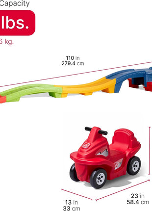Step2 Up and Down Roller Coaster Toy for Kids, Ride On Push Car, Indoor, Outdoor Playset, Toddlers Ages 2, 5 Years Old, Compact Storage, Max Weight 50 Lb., Multicolor