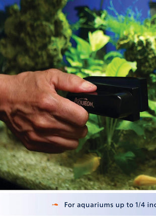 Aqueon Aquarium Algae Scraper, Fish Tank Cleaning Magnets for Glass/Acrylic, Small, Black
