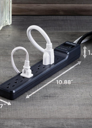 CyberPower CSB706 Essential Surge Protector, 1500J/125V, 7 Outlets, 6ft Power Cord