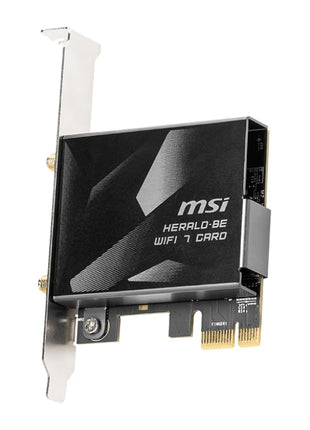 MSI Herald-BE WI-FI 7 MAX (Wi-Fi 7, 802.11BE, Bluetooth 5.4, PCIe, Multi-Link Operation Technology, External Antenna)