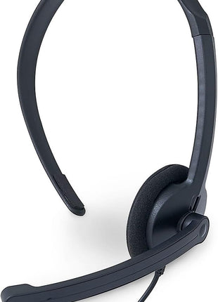 Verbatim Mono 3.5mm Wired Headset with Microphone and in-Line Remote, Black | 3.5mm mono headset with rotatable microphone and in-line remote for calls, conferencing and office use