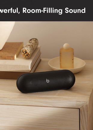 Beats Pill - Portable Bluetooth Speaker - Up to 24H Battery Life, Water Resistant, Bluetooth, Apple & Android Compatible, Seriously Loud Sound for Home, Outdoor and Travel - Matte Black