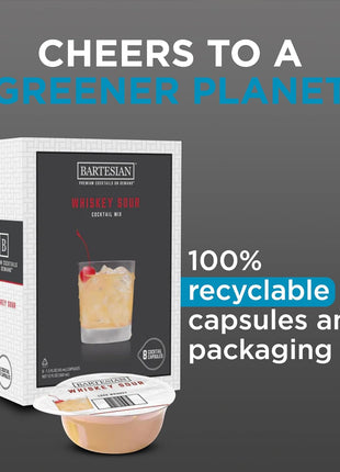 Bartesian 16-Pack Margarita Mixer Capsules for Cocktail Machine – Home Bar Mixology Cocktails Mix Pod Capsule Set To Use With the Bartesian Cocktail Drink Maker Machine