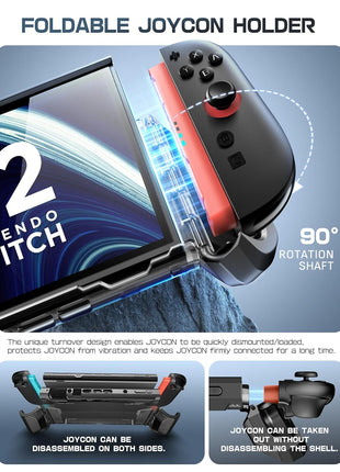 Mumba Blade Series Case for Nintendo Switch 2 [Dock Friendly] [Military-Grade Protection] Switch 2 Grip Protective Cover Shell, Quick-Release Joy-Con, Accessories for Switch 2 Controllers (Black)