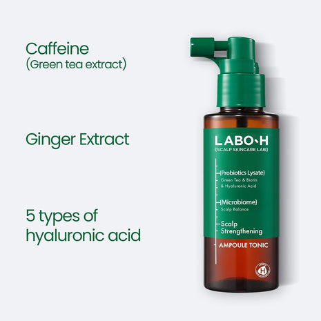 LABO.H Scalp Tonic, Cooling Shampoo and Capsule Treatment TRIO