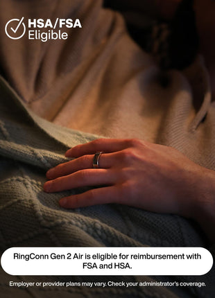 RingConn Gen 2 Air Ultra-Thin Smart Ring(Size 9, Dune Gold)