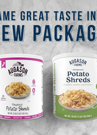 Augason Farms Dehydrated Potato Shreds Can - Gluten Free Dehydrated Survival Food with Long Shelf Life - Emergency Food Supply for Camping, Prep & Everyday Meals - 31 Servings