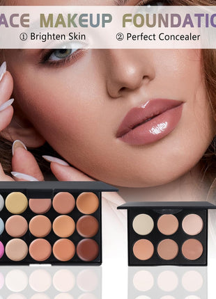 Pomcral All In On Makeup Kit Makeup Set For Teens, Women, Girl and Beginners Includes Eyeshadow Concealer Palette Lip Gloss Set Lipstick Eye Pencil Makeup Brushes