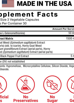 Force Factor Horny Goat Weed Max, Horny Goat Weed for Men & Women | Maximize Performance & Drive, Triple-Extract HGW Horny Goat Weed Herbal Supplement, 1500mg, 90 Capsules