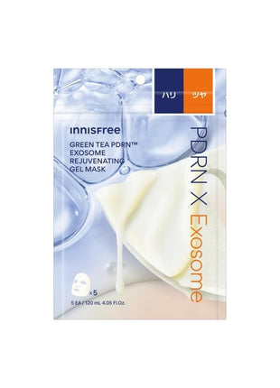イニスフリー(innisfree) グリーンティーPDRN エクソソーム リペア ゲルマスク5枚(120mL)- 正規品