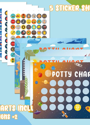 Potty Training Chart for Toddler Boys 17 PCS Potty Training Sticker Chart 5 Fun Styles Potty Reward Chart Toddler with Stickers Potty Chart Potty Sticker Chart