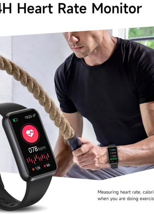Fitness Trackers,Heart Rate Blood Oxygen Sleep Monitor,1.47'' OLED Display,Calorie Pedometer Steps Counter Activity watchs,Smart Band 24/7 Health Monitoring(Black)