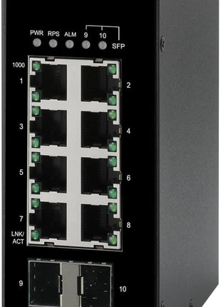 Tripp Lite Industrial 8 Port Ethernet Network Switch 10/100 Mbps -40° to 167°F Temperature Range Unmanaged TAA Compliant DIN Mount (NGI-U08C2)