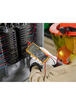 Fluke 15B+ Digital Multimeter, for Electrical Applications, Measures AC/DC Voltage and Current Measurements up to 1000V and 10A, Along with Resistance, Continuity, Diode, and Capacitance Capabilities
