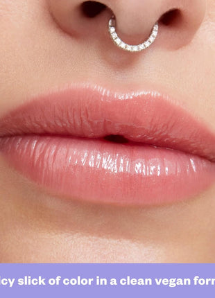 Kosas Wet Lip Oil Gloss - Hydrating Lip Plumping Treatment with Hyaluronic Acid & Peptides, Non-Sticky Finish (Unbuttoned)