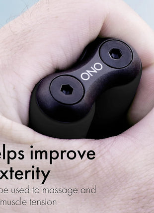 ONO Roller - Handheld Fidget Toy for Adults | Help Relieve Stress, Anxiety, Tension | Promotes Focus, Clarity | Compact, Portable Design (Black, Junior Size - ABS Plastic)