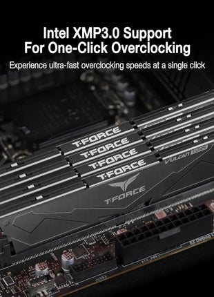 TEAMGROUP T-Force Vulcan DDR5 32GB (2x16GB) 6000MHz (PC5-48000) CL38 Intel XMP 3.0 & AMD Expo Compatible Desktop Memory Module Ram Red FLRD532G6000HC38ADC01