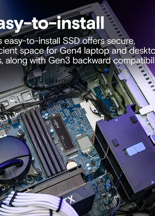 Crucial P310 1TB SSD, PCIe Gen4 NVMe M.2 2280, Up to 7,100MB/s, for Laptop, Desktop (PC), & Handheld Gaming Consoles, Includes Acronis Data Recovery Software, Solid State Drive - CT1000P310SSD801