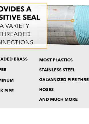 Gasoila Soft-Set Pipe Thread Sealant – Non-Hardening Paste for Metal & Plastic, 2 oz Tube – Reliable Leak Prevention, Drip-Resistant, Temp Range -100 to 600°F, Made in USA