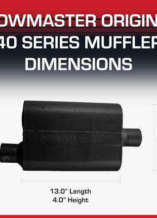 Flowmaster 40 Series Chambered Muffler ??2.50 inch Offset In / 2.50 inch Center Out