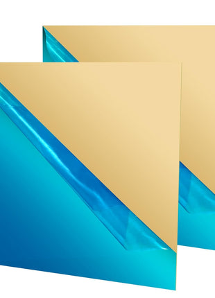 2 Pcs Brass Sheet, 6 inch x 6 inch, 24 Gauge(0.5mm) Thickness, No Scratches, Film Attached Brass Plates