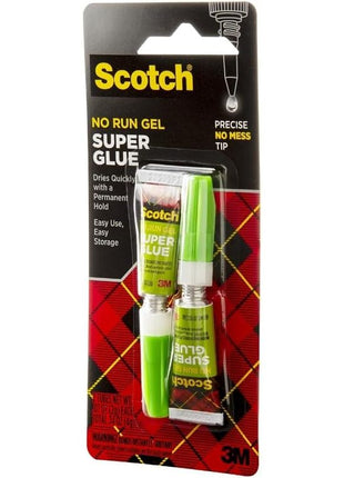 Scotch Super Glue Gel, .07 oz, 2-Pack, Dries Quickly with a Permanent Hold (AD112)