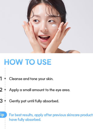 S.NATURE Aqua Squalane Panthenol Eye Cream for Face Balm 025ml | Eye Balm, Bags Under Eyes, Hydration, Nourishing | 0.85Fl Oz