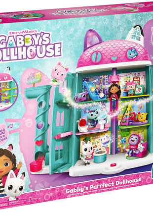 Gabby's Dollhouse, Purrfect Dollhouse with 15 Pieces Including Toy Figures, Furniture, Accessories and Sounds, Kids Toys for Ages 3 and up