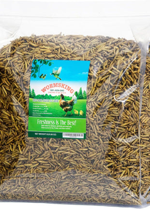 5LB Dried Black Soldier Fly Larvae, More Calcium Than Dried Mealworms, High Protein Chicken Feed,Duck Food, BSFL, Duck Treats