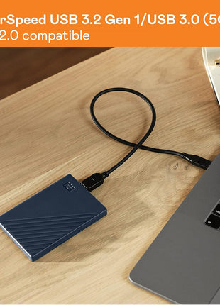 WD 4TB My Passport for Mac, Navy, Portable External Hard Drive with backup software and password protection, USB 3.1/USB 3.0 compatible - WDBA2F0040BBL-WESN