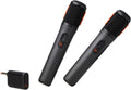 JBL PartyBox Wireless Mic   2x Digital Wireless Microphones, Rechargeable Battery (20hrs   700mAh), Clear Voice, Crisp Sound, Stable 2.4GHz Connection, Compatible with All PartyBox Speakers (Black)