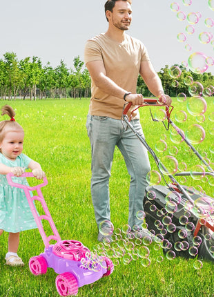 ArtCreativity Bubble Lawn Mower for Toddlers 1-3, Bubble Machine for 1-Year-Old Girl Gifts, Toddler Outdoor Toys for 2-Year-Old Girl Birthday Gift, Push Summer Gardening Toys for Toddlers Age 1 2 3 +
