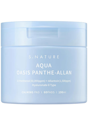 S.NATURE Oasis Soothing Duo: Aqua Oasis Moisturizing Gel Cream 80ml+Aqua Oasis PANTHE-ALLAN Calming Pad 60 padsᅵ For oily and sensitive skin, Cooling,Calming, Redness Relief, Vegan, Korean Skin Care