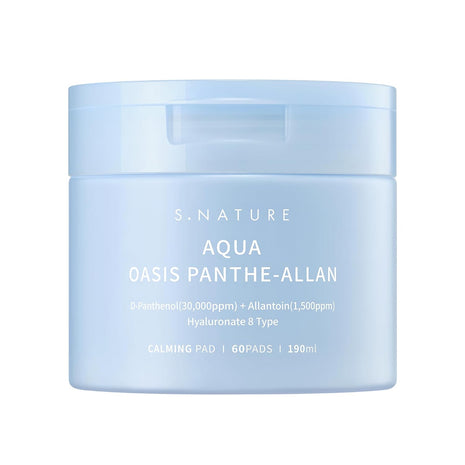 S.NATURE Oasis Soothing Duo: Aqua Oasis Moisturizing Gel Cream 80ml+Aqua Oasis PANTHE-ALLAN Calming Pad 60 padsᅵ For oily and sensitive skin, Cooling,Calming, Redness Relief, Vegan, Korean Skin Care