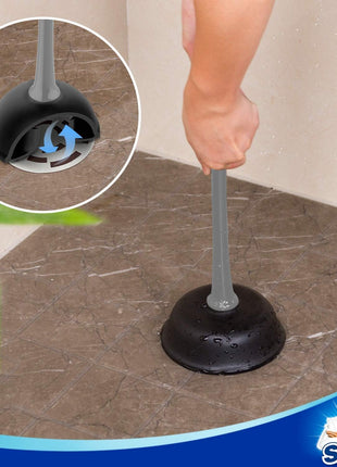 MR.SIGA Toilet Plunger and Bowl Brush Combo for Bathroom Cleaning, Gray, 2 Sets