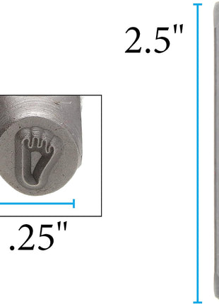 The Beadsmith Steel Design Stamps - Jewelry Stamping Tools, Bigfoot Design, 2.25 Inches w/ 6 mm Base