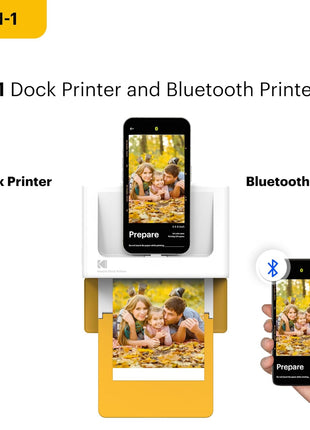KODAK Dock Plus 4PASS Instant Photo Printer, 4x6 inches, 90 Sheets Bundle