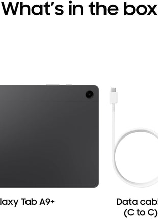 Samsung Galaxy Tab A9+ Tablet 11" 64GB Android Tablet, Big Screen, Quad Speakers, Upgraded Chipset, Multi Window Display, Slim, Light, Durable Design, US Version, 2024, Graphite