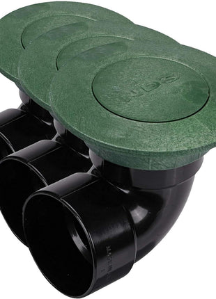 NDS 422G Pop-Up Drainage Emitter with Elbow fits 4-Inch Sewer and Drain Pipe, Works with Drainage Systems Including Catch Basins, Green